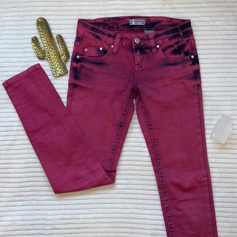 Soundgirl pink skinny jeans - Size 1.
